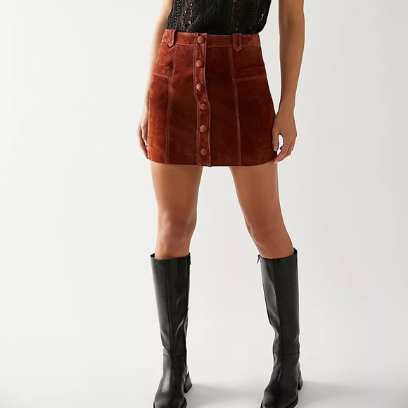 Free People Dresses & Skirts - NWT Free People Blank NYC Sun Valley Skirt rust Sedona red